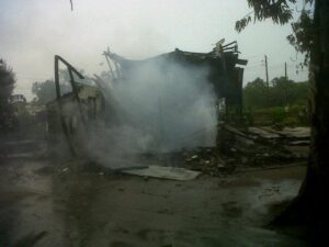 Lot 184 Wisroc Housing Scheme after the fire
