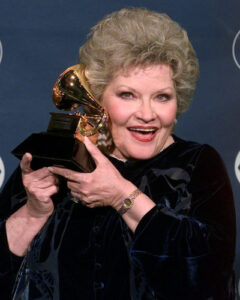 Patti Page - With her first and only Grammy in 1999.