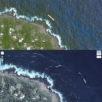 Strange "popsicle stick" on Bing map of Adamstown, Pitcairn Islands