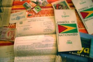 Saved souvenirs from their stint in Guyana