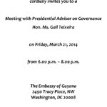 invitation to meeting with the hon gail teixeira march 21 2014