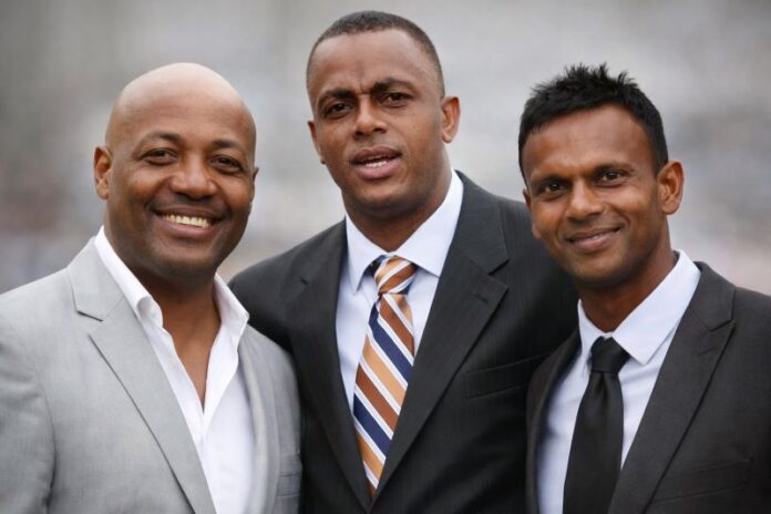 Brian Lara, Courtney Walsh, and Shivnarine Chanderpaul