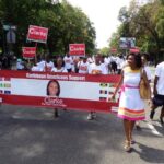 sharon clarke with her supporters