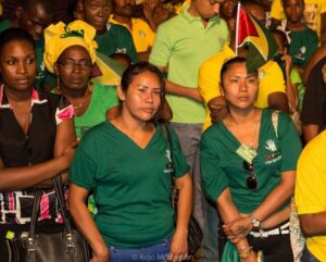 Crowd at the APNU/AFC rally
