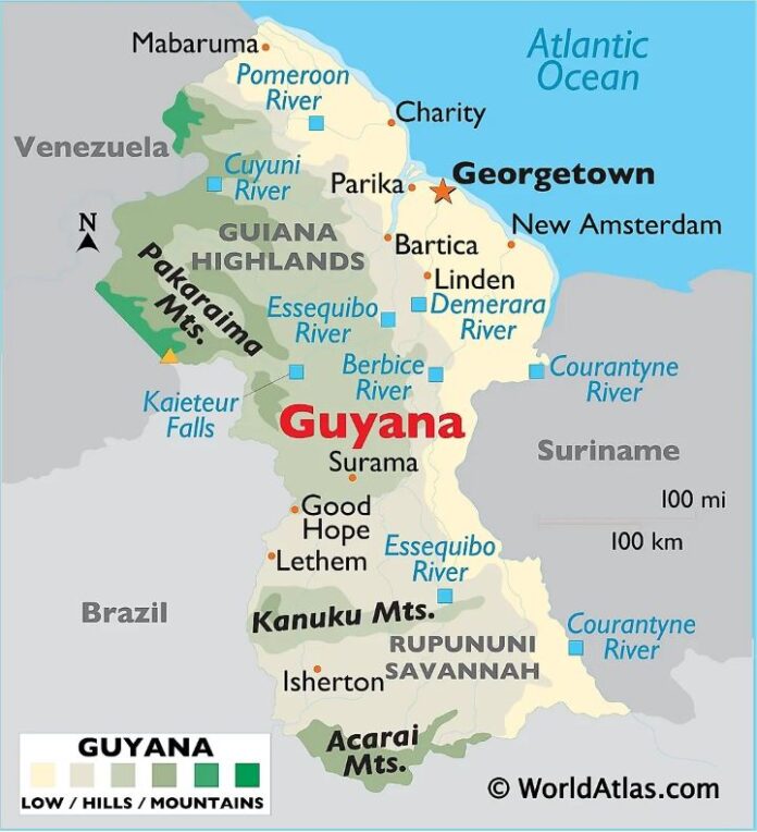 Map of Guyana