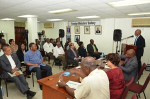 President David Granger giving his charge to the new diplomats