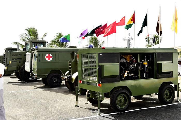 Some of the 31 pieces of military equipment donated to the GDF by the Chinese People's Liberation Army