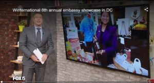 Ms. Ann Rice at the 8th Annual Embassy Showcase Winternational featured on Washington DC Fox 5 TV