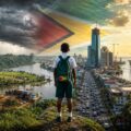 Guyana at the Crossroads: Oil Wealth, Governance, and the Battle for the Nation's Future Guyanese schoolchild wearing a school uniform stands looking toward Georgetown